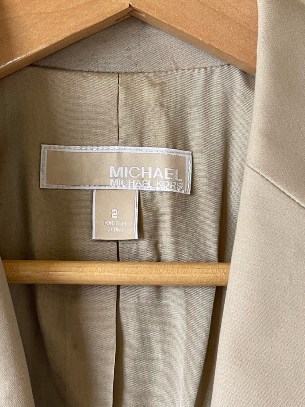 Michael Kors Collection Khaki Peplum Blazer Size 2 Grommet Jacket RARE Sample - Picture 3 of 6